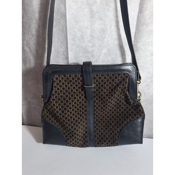 RONORA Vtg Suede Genuine Leather Y2K Shoulder Bag Handbag Purse Made In Italy - Picture 2 of 15